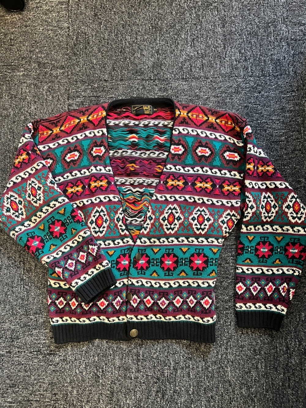 Eddie Bauer Multicolor Wavy Knit Sweater